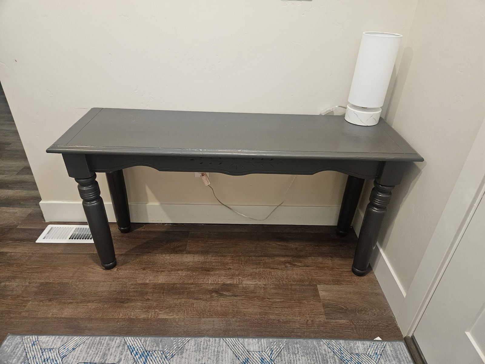 Console with lamp