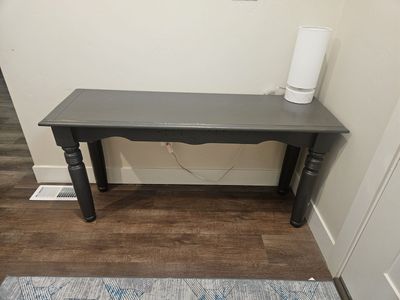 Console with lamp