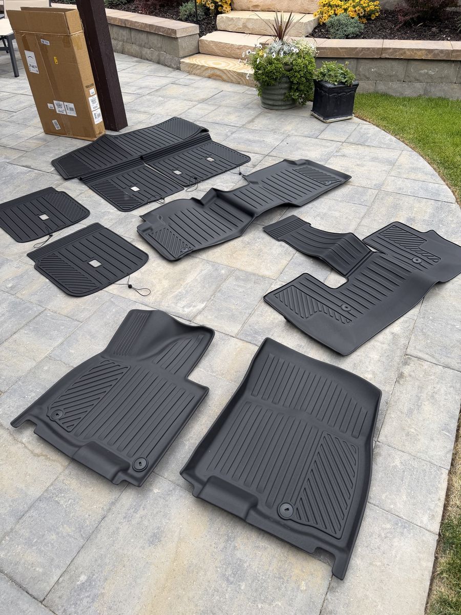 NEW 2026 Hyundai Palisade Hybrid All-Weather Rubber Floor Mats Set -Black