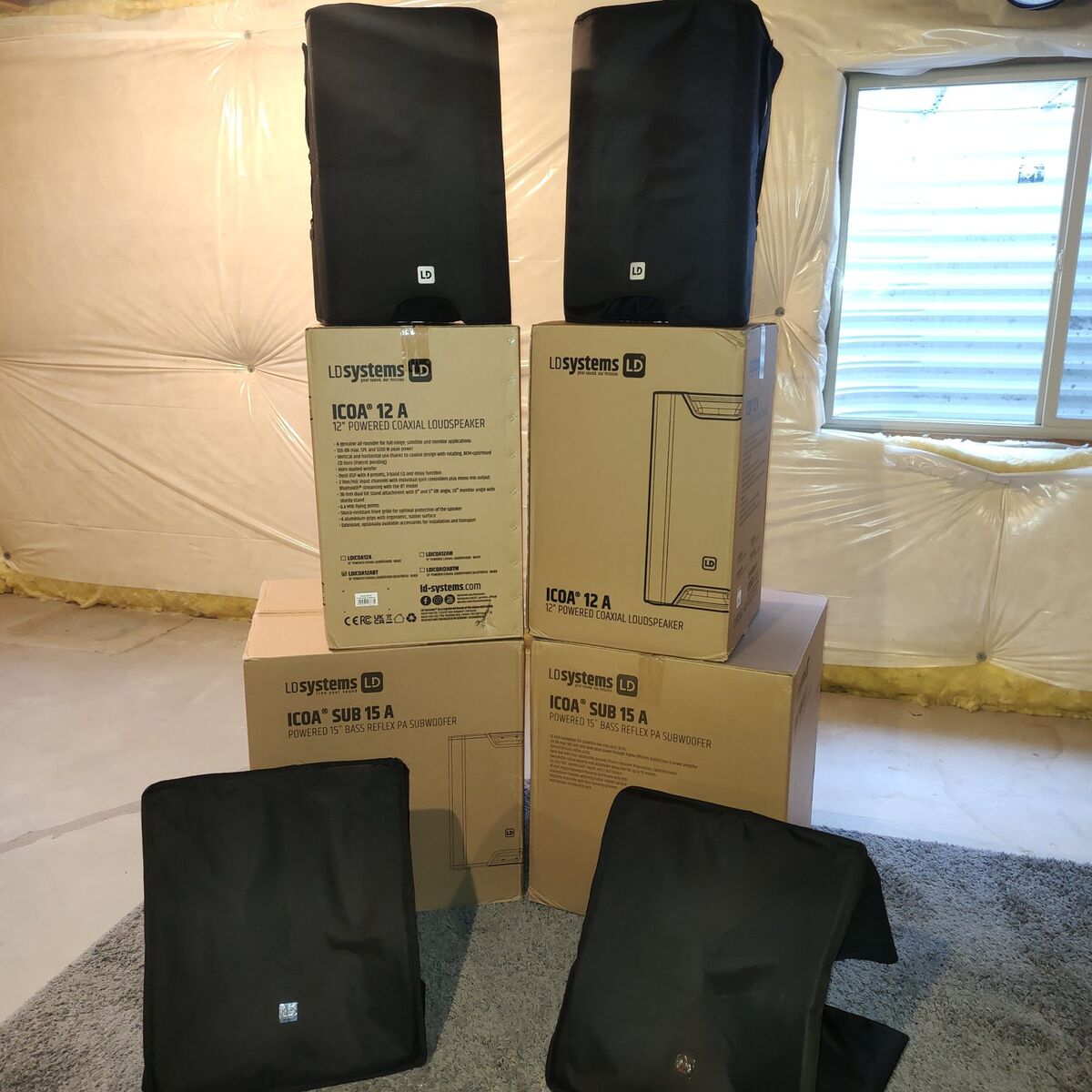 LD Systems ICOA Sound System + Wheels + Bags