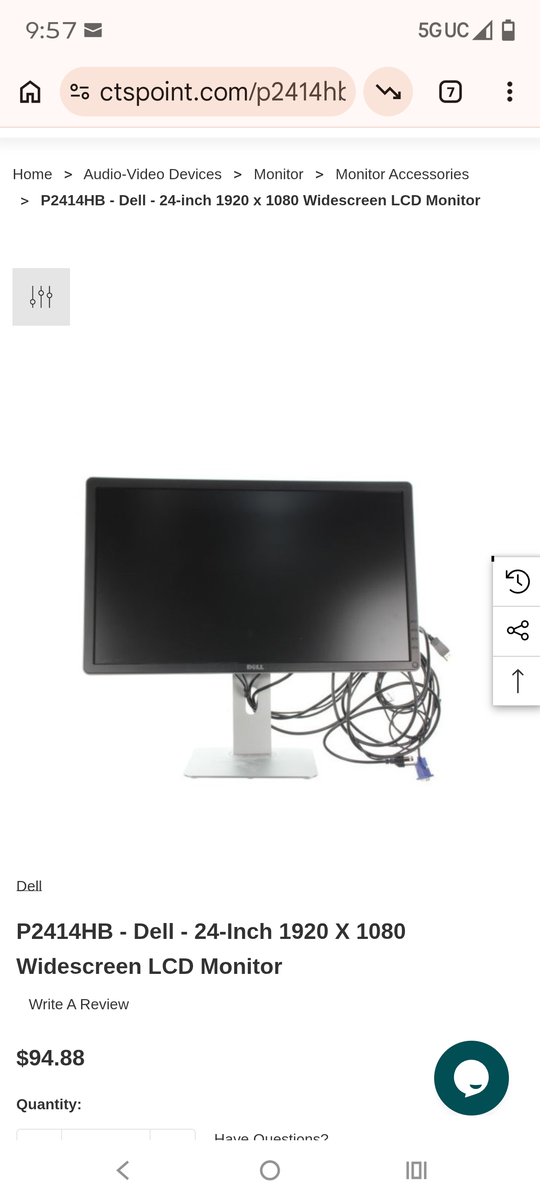 2 Dell computer monitors 24-in 1920x1080 widescreen LCD