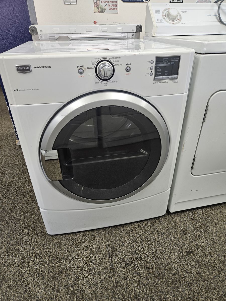 Maytag  Front Load Electric Dryer White Used