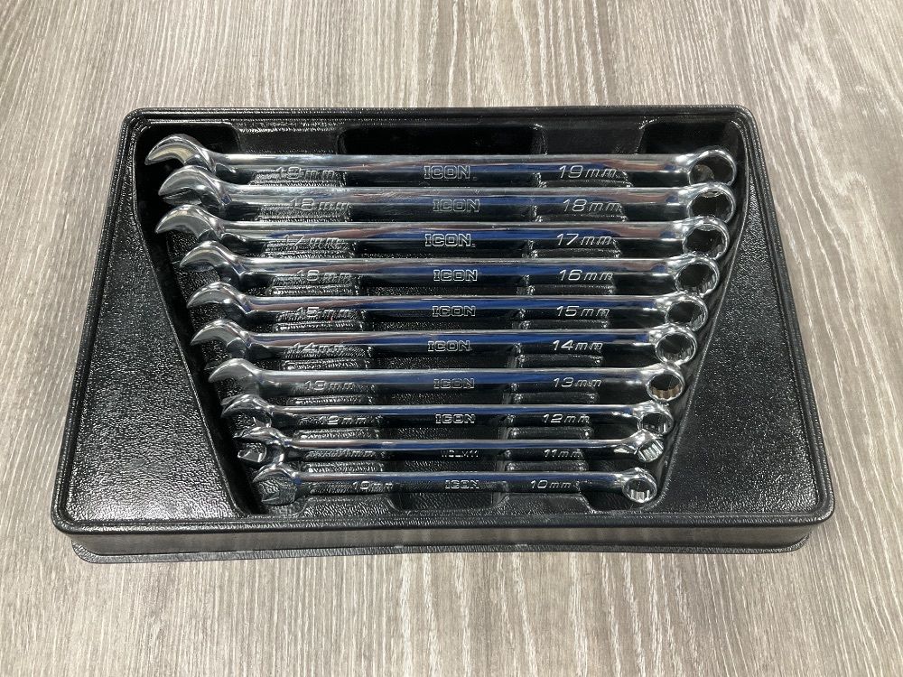 ICON METRIC 10 PIECE METRIC COMBINATION WRENCH SET