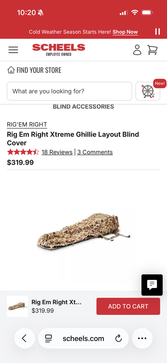 Extreme gillie layout blind