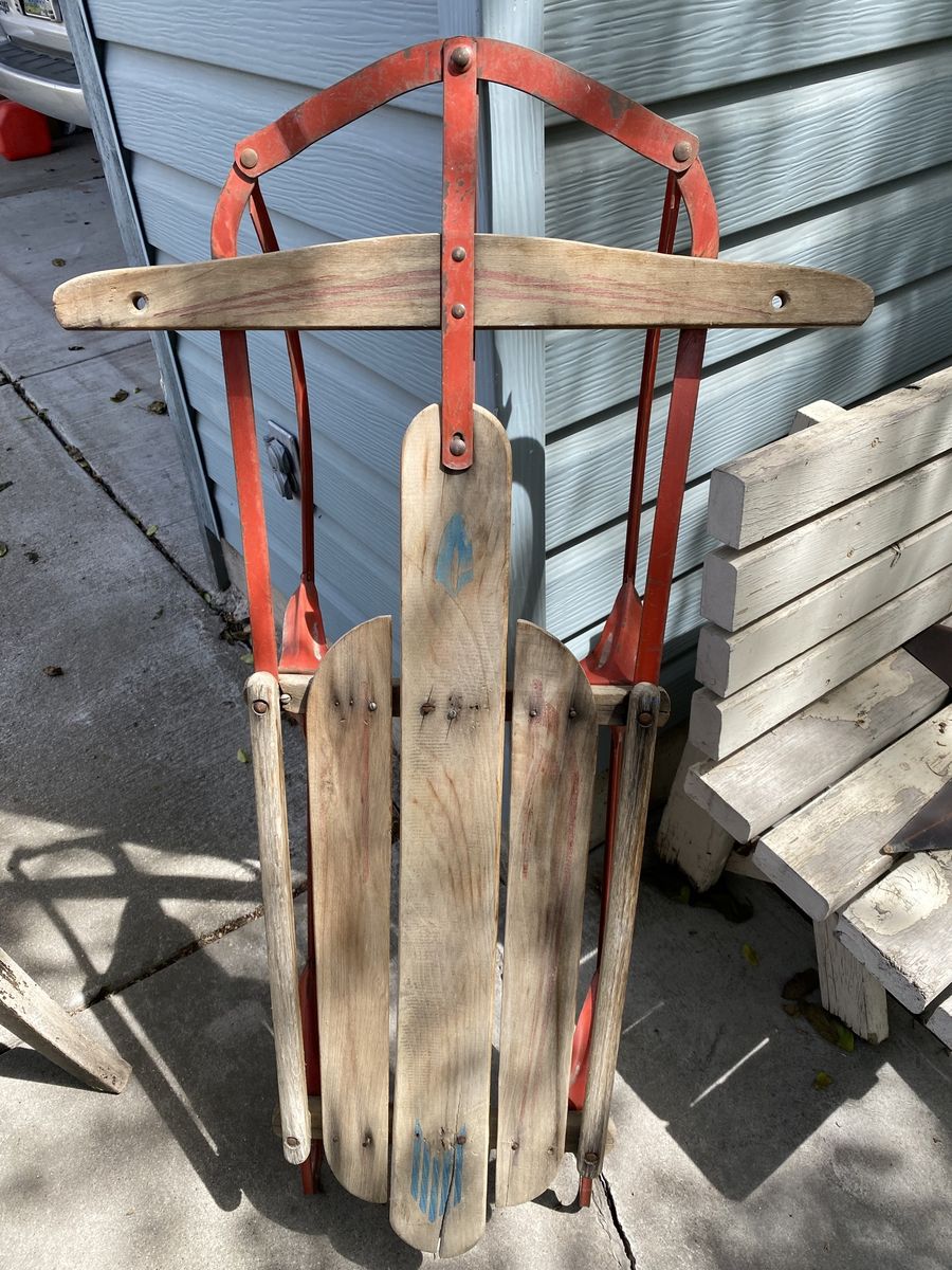 Antique wooden sled