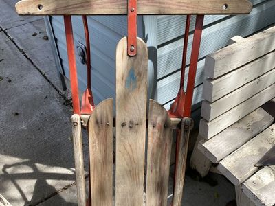 Antique wooden sled