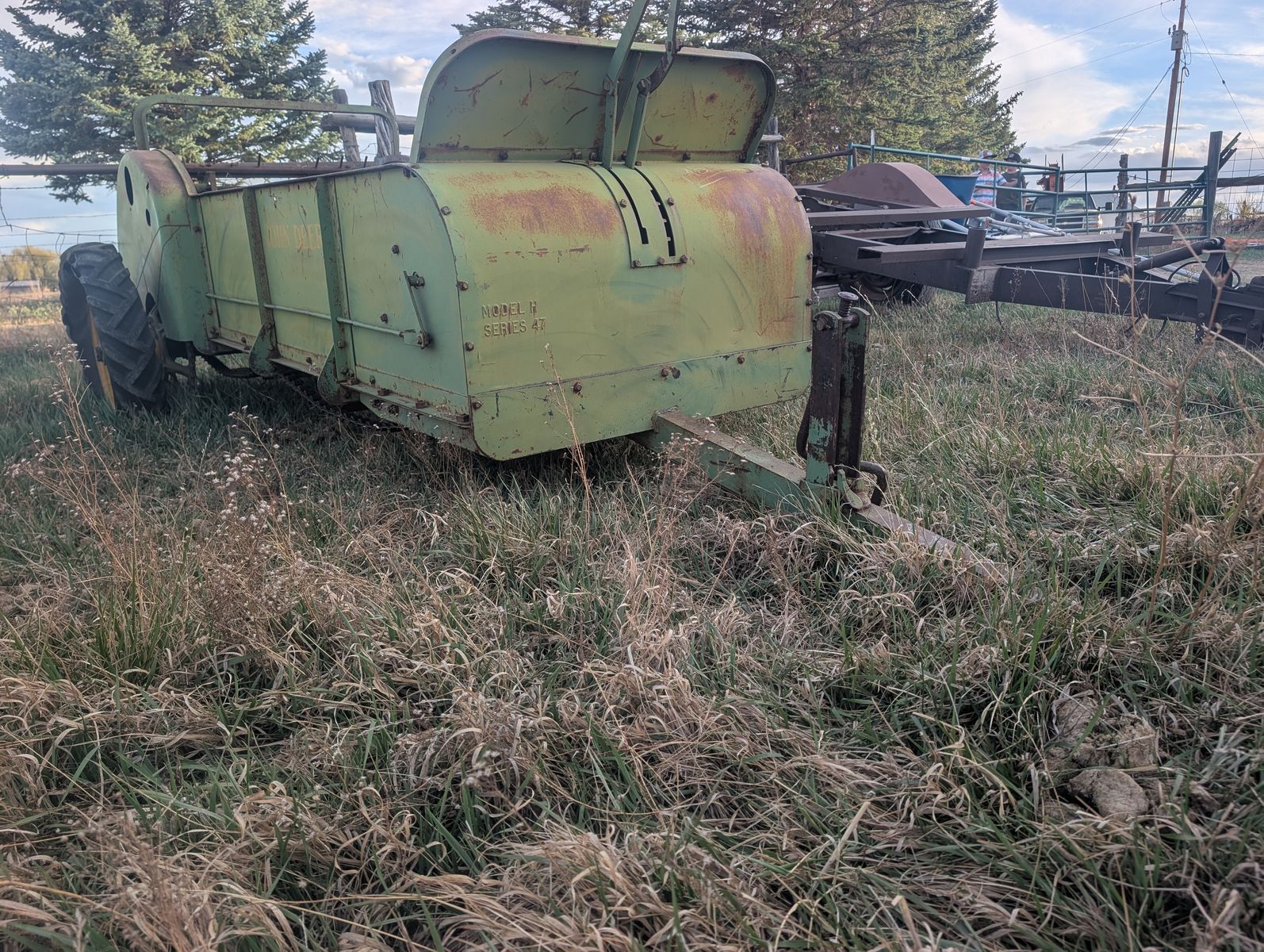 Antique self propelled manure speeder