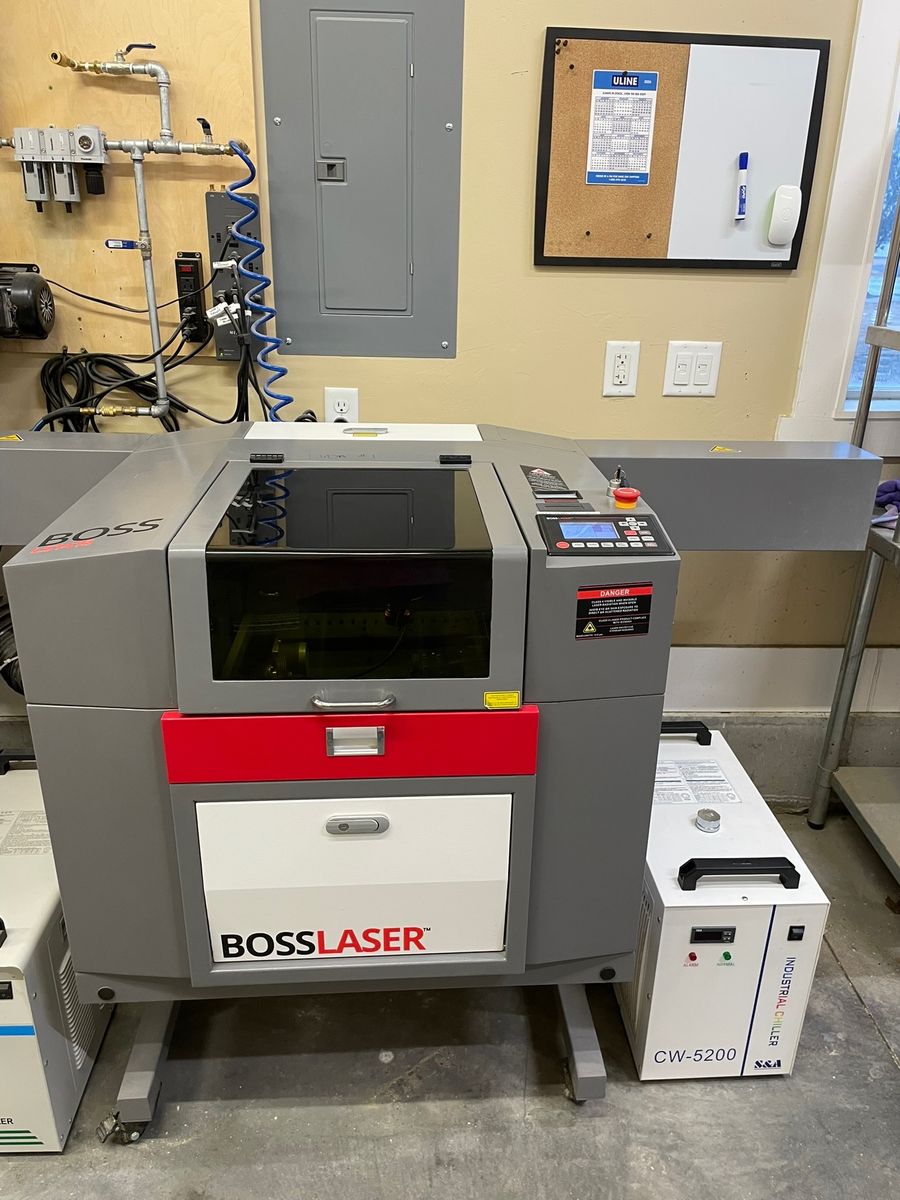 Boss Laser Engraver/ Cutter, With Chiller & Rotary