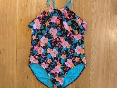Girls Floral Swimsuit - size XL 14 - 16