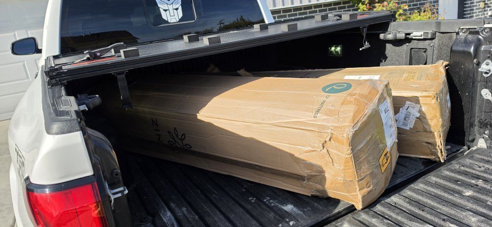 New queen bed still in box