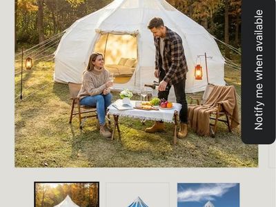 Wilderness Resource 20’X20’ 300+SQ FT Glamping/ Event tent Very high quality tent. Company is veteran owned and made in the US