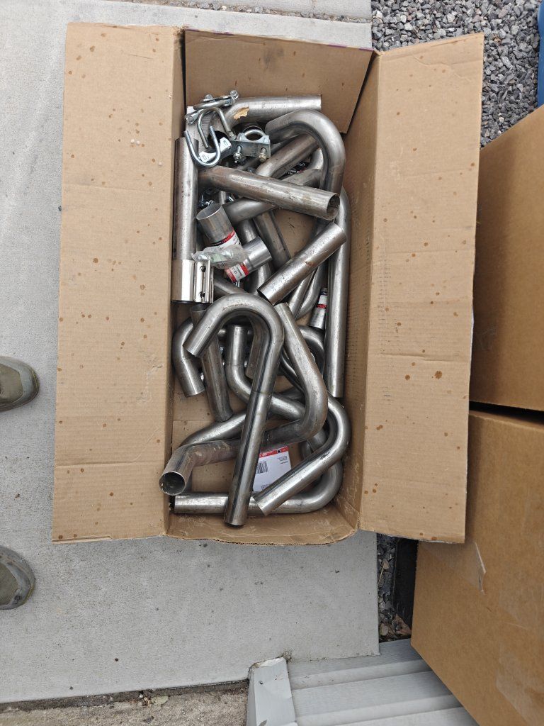 2" steel exhaust, random assortment