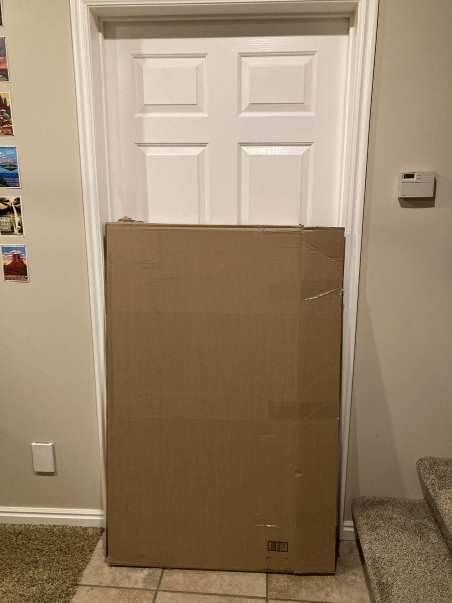 Large Flat Blank TV Box: 52”x29”x6”