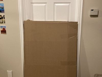 Large Flat Blank TV Box: 52”x29”x6”
