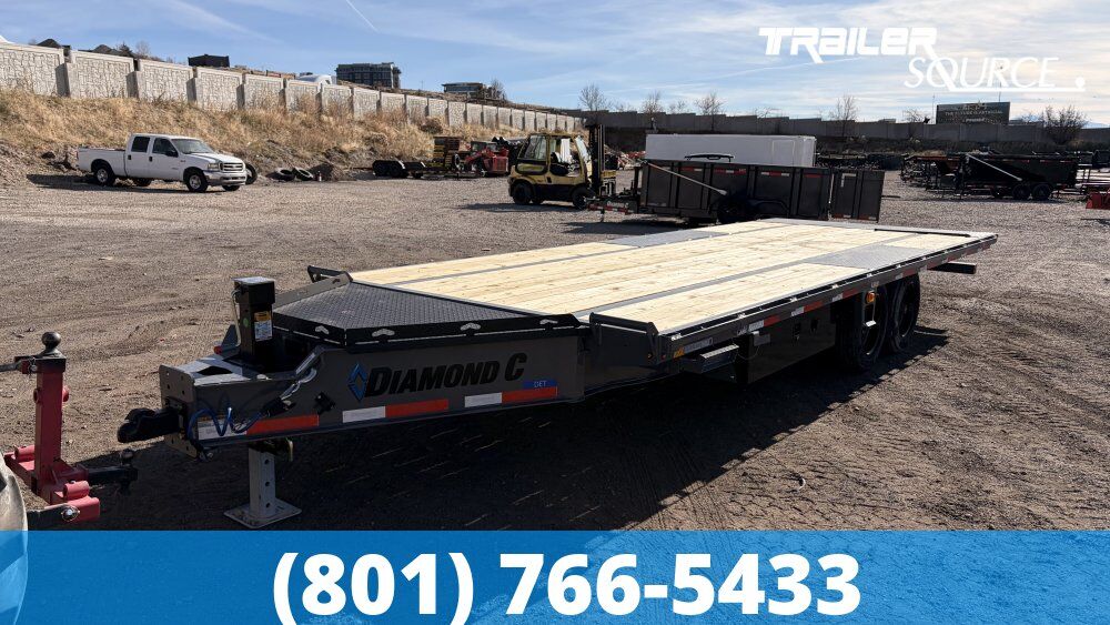8.5x22 Diamond C DET 208 Deckover Tilt Trailer -  18K GVWR -