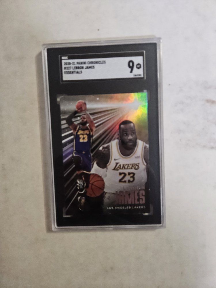 2020-21 Panini Chronicles LeBron James Essentials #227 SGC 9 Graded Card