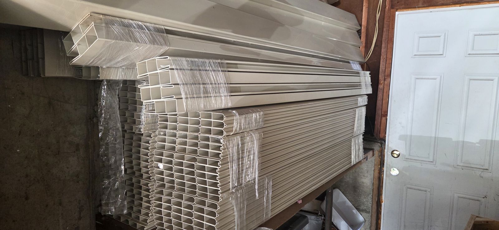 Tan Vinyl Fence