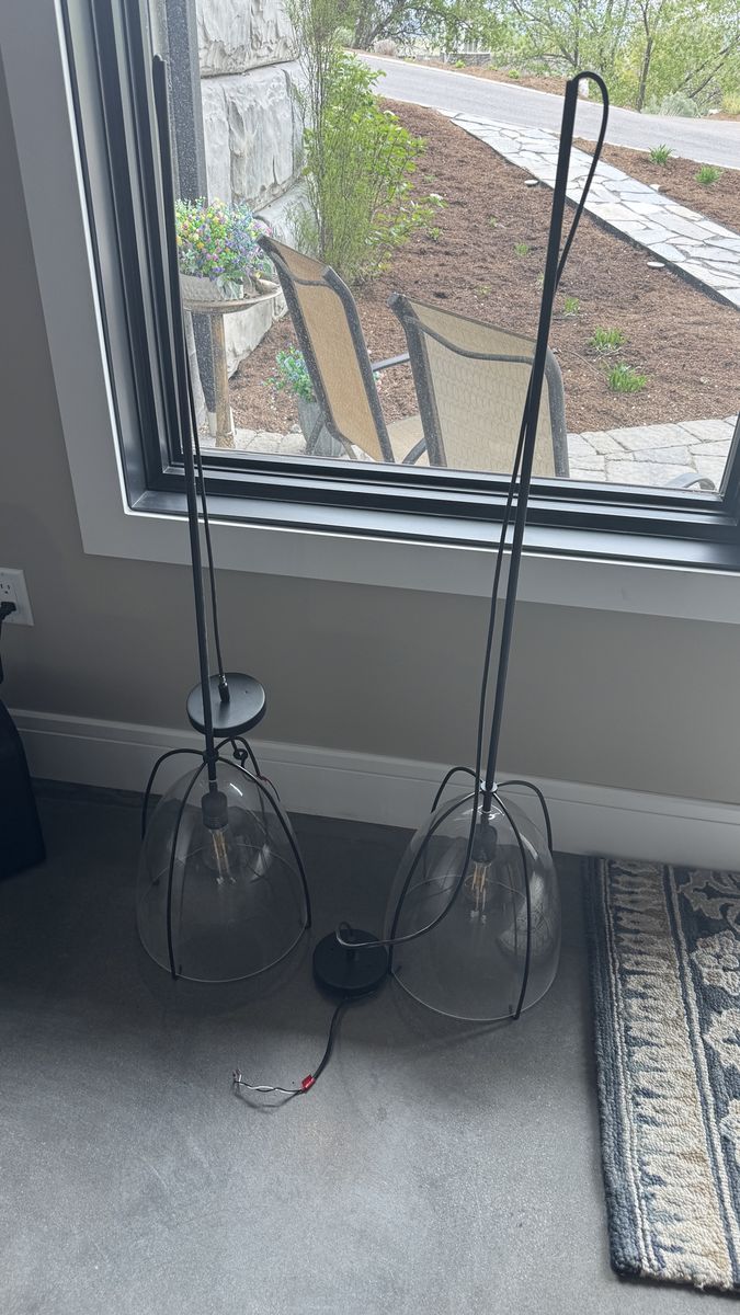 Pendant Lights. Two Of Them.