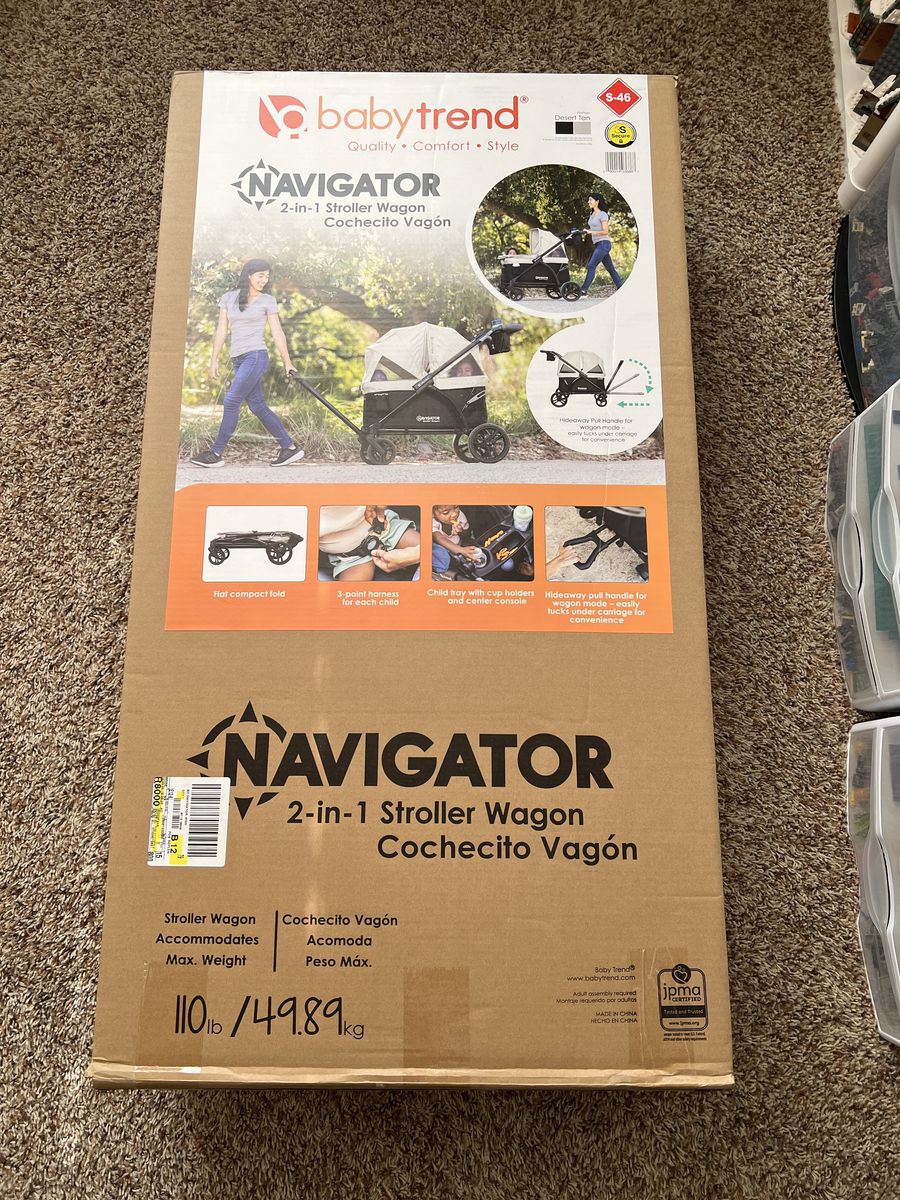 NEW: Baby Trend Navigator 2-in-1 Stroller Wagon - Desert Tan