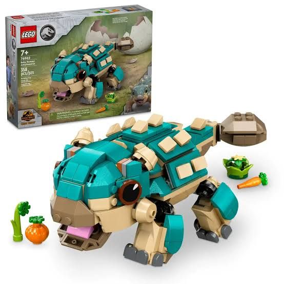 USED LEGO Jurassic World 76962 Baby Bumpy Ankylosaurus Building Toy Set, 358 Pieces, Ages 7+