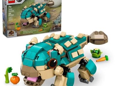 USED LEGO Jurassic World 76962 Baby Bumpy Ankylosaurus Building Toy Set, 358 Pieces, Ages 7+