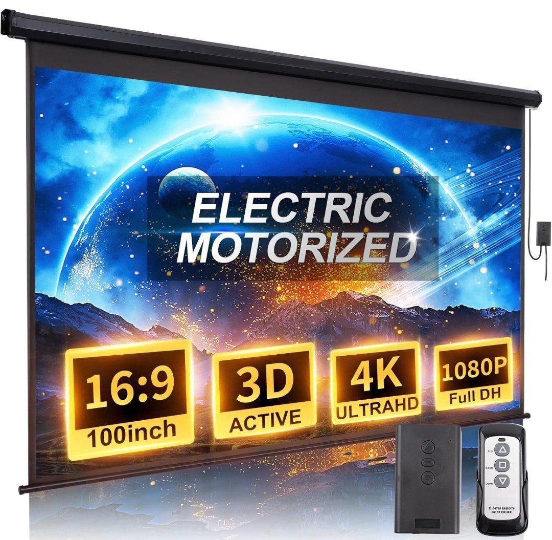 Motorized projector screen