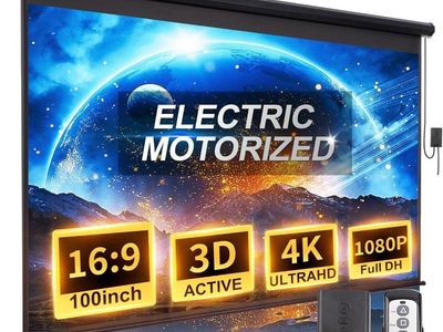 Motorized projector screen