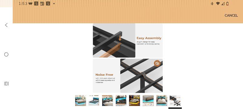 VIAGDO Floating Bed Frame Queen Size with Headbord