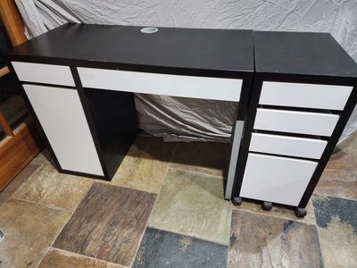 IKEA Micke Desk and Filing Cabnet