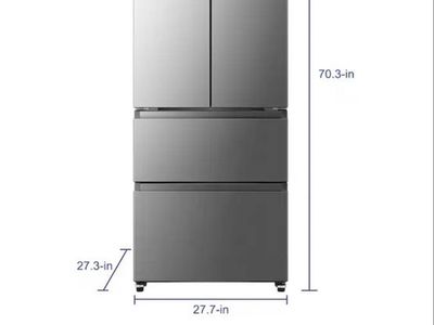 Hisense 20.7 cu. ft. Stainless Steel French Door Refrigerator - 70.3" Tall