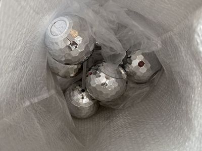 8 disco ball cups with straws