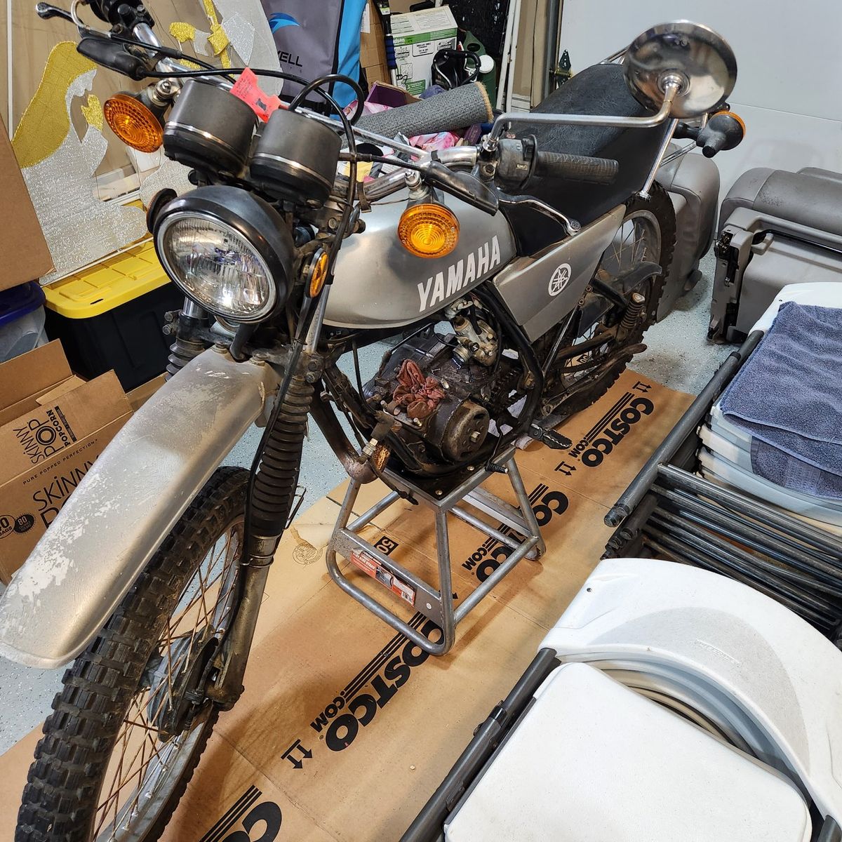 Used 1979 Yamaha DT175 Enduro Motorcycle - Vintage Off-Road Bike, Needs Rebuild