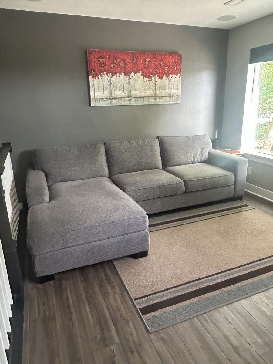Large Gray Sectional Sofa with Chaise Lounge | Great Condition | Super Comfortable