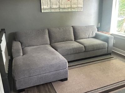 Large Gray Sectional Sofa with Chaise Lounge | Great Condition | Super Comfortable