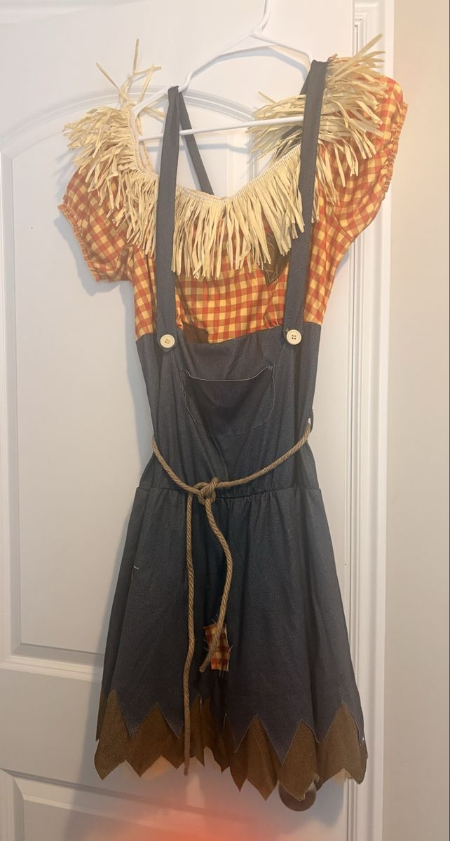 Fun World Cornfield Cutie Scarecrow Costume Women's L 12/14