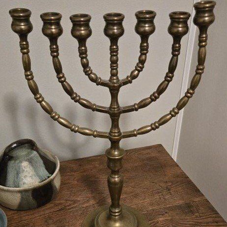 Antique Brass Menorah