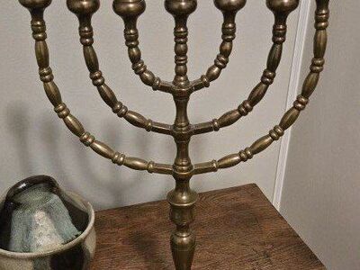 Antique Brass Menorah