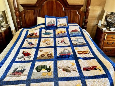 Hand Stitched Transportation Quilt