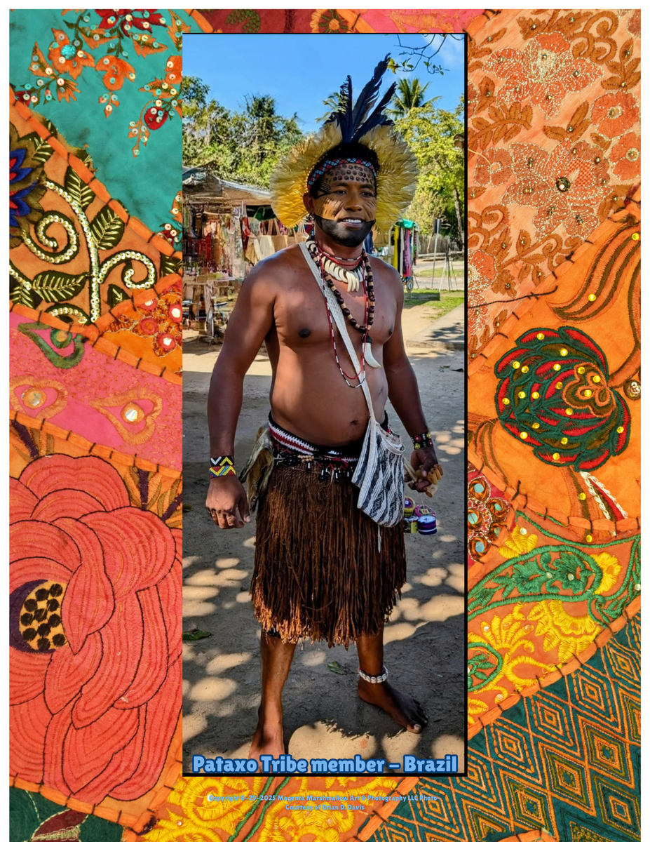 Pataxo Tribe member - Brazil. - Metal Print