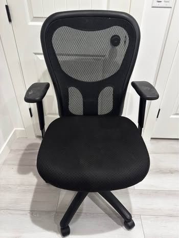 Tempur-Pedic Black Mesh Back Ergonomic Office Chair with Adjustable Arms