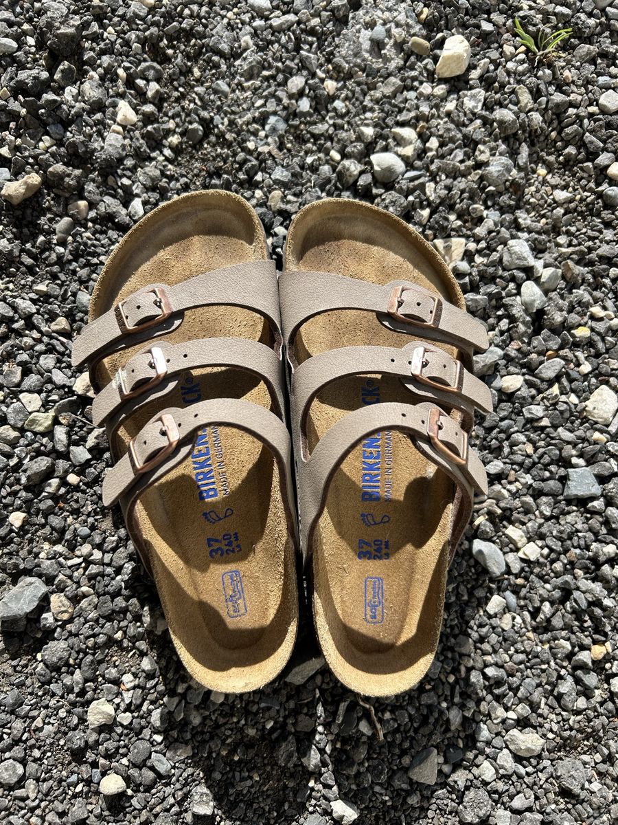 Birkenstocks 37 (6) Mocha Florida 3 Strap Sandal
