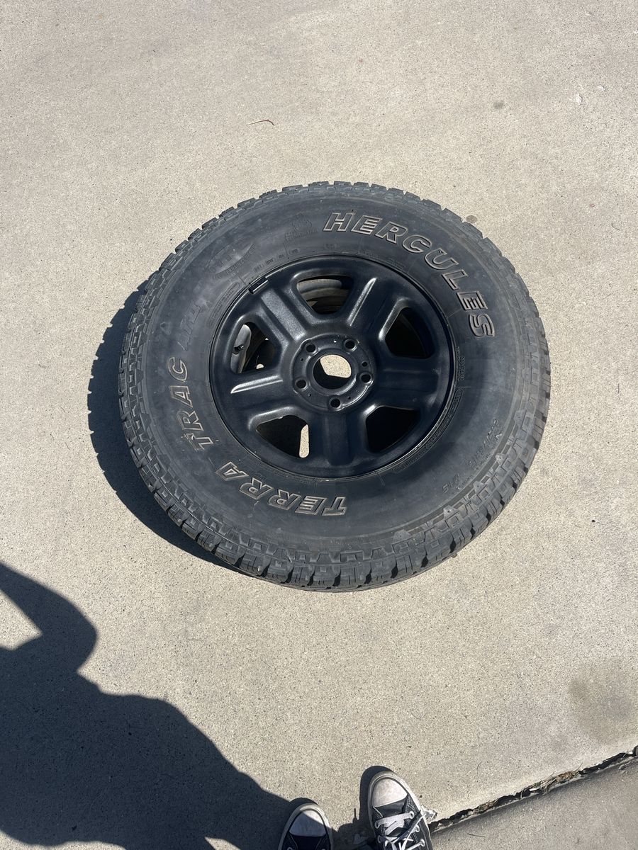 jeep wrangler wheels and tires - 265/75r16