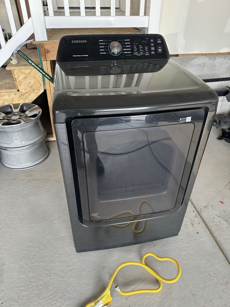 Samsung DVE50A8600V Smart Dial Gas Dryer Black Stainless Steel - Used