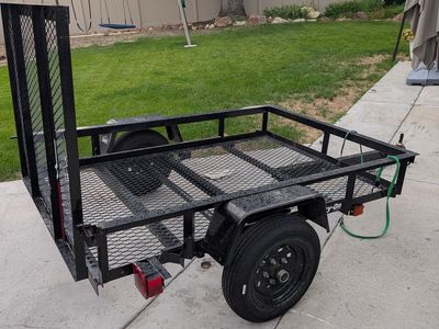 Carry-On Trailer 4-ft x 6-ft Steel Mesh Utility Trailer with Ramp Gate ( 1700-lb Capacity )