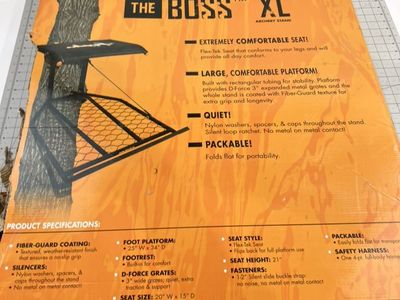 Muddy The Boss XL Hang-On Hunting Tree Stand With Flex-Tek Seat