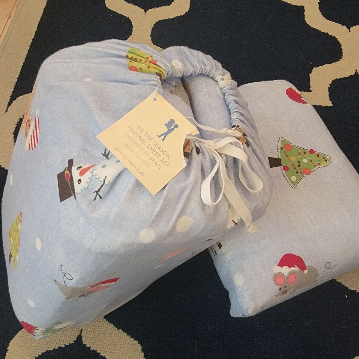 New Pottery Barn Holiday Queen Sheet Set + Duvet C