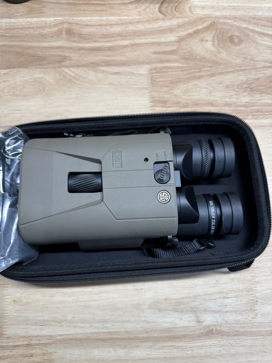New SIG SAUER ZULU6 16x50 Image Stabilizing Binoculars & Marsupial Harness