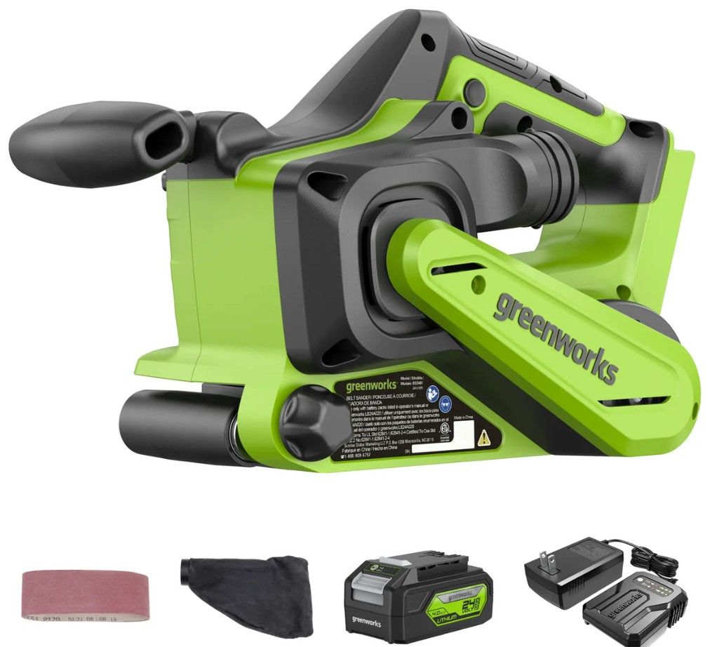 Greenworks BEG401 3" x 18" 24V Cordless Belt Sander 1962222 #106917