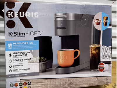 NEW Keurig K-Slim + ICED Single Serve Coffee Maker, Hot & Cold Brewing, 3 Brew Sizes, 46oz Removable Reservoir