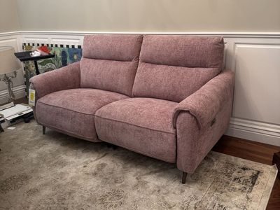 New pink electric reclining couch